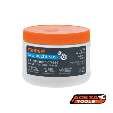 Grasa lubricante multiusos, base litio TRUPER