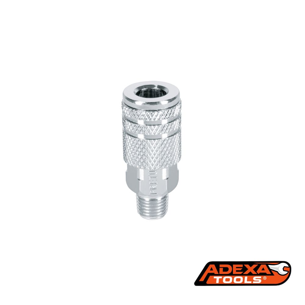 Acople rápido de acero, macho, cuerda 1/4″ NPT, PRETUL