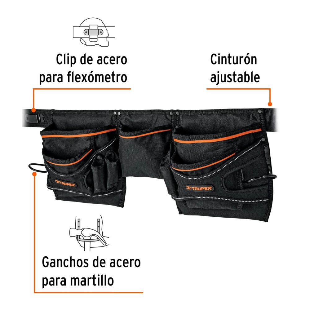 Porta herramientas de poliéster, 20 compartimentos, TRUPER