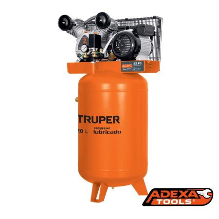 Compresor vertical 120 L, 4 HP (máx), 220 V, con clavija TRUPER