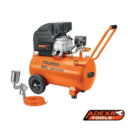Kit de compresor 50 L, 220V/60 Hz, PIPI-420 y manguera TRUPER