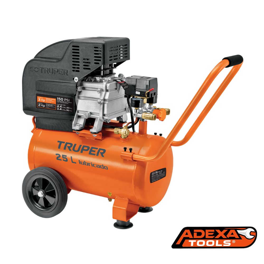 Compresor lubricado de aire, 25 L, 220 V/60 Hz TRUPER
