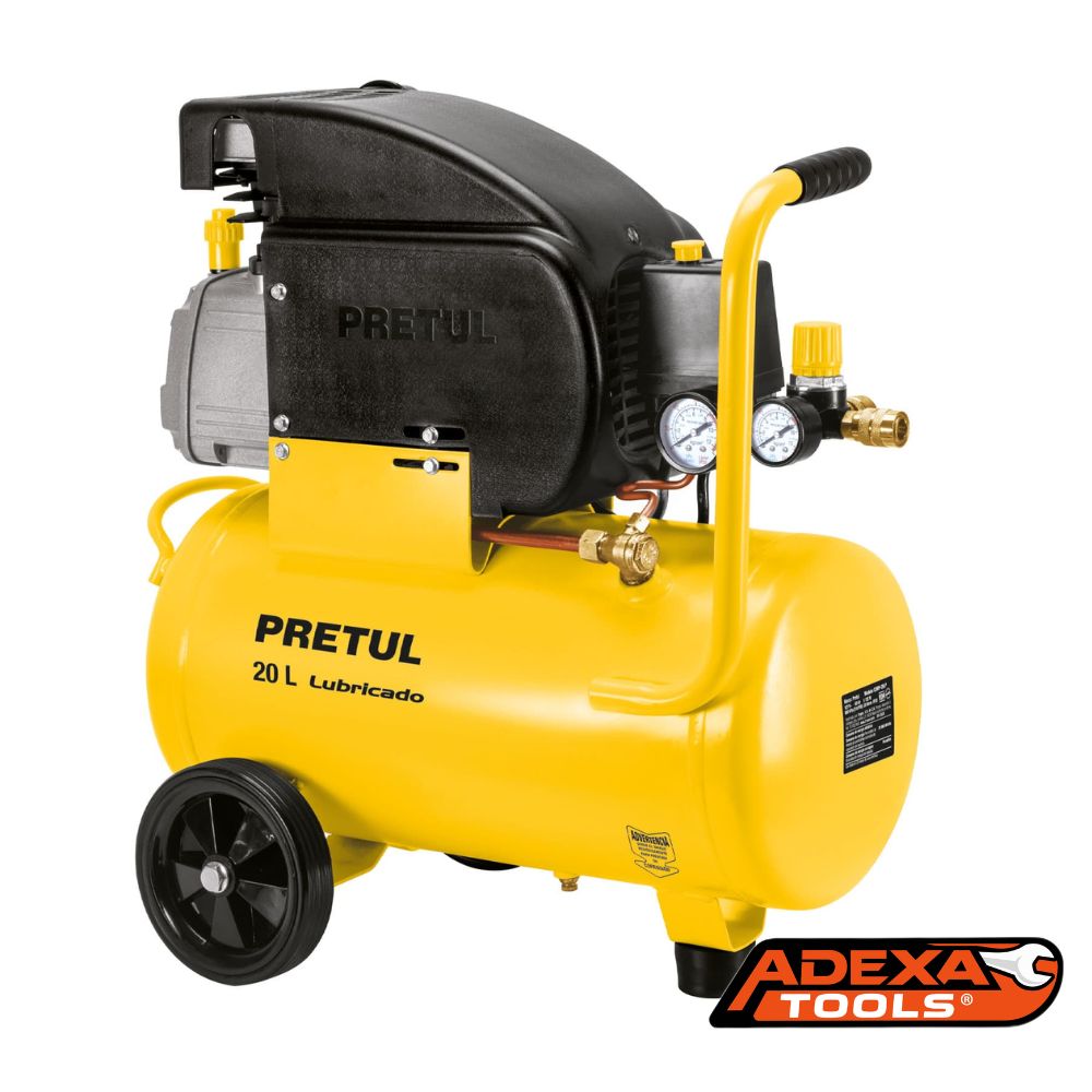 Compresor lubricado de aire, 20 L, 220 V/60 Hz, PRETUL
