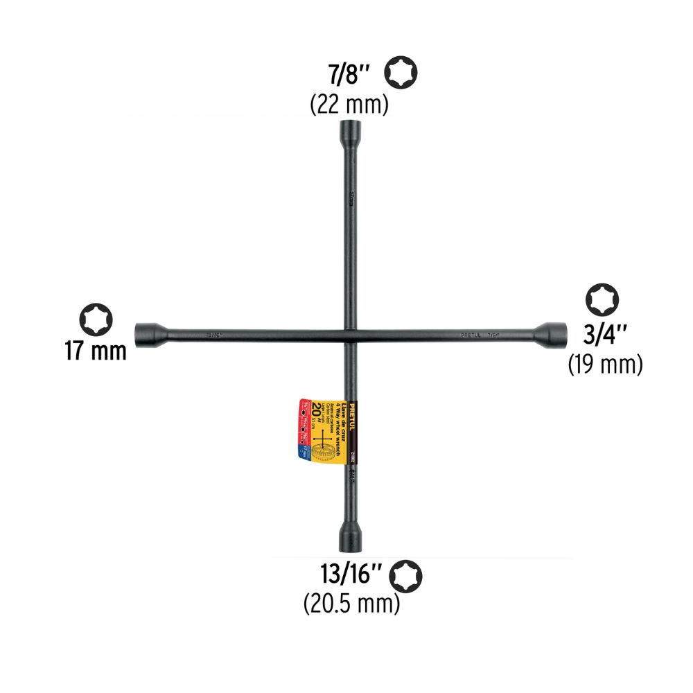 Llave de Cruz Satinada 20” (50 cm) PRETUL