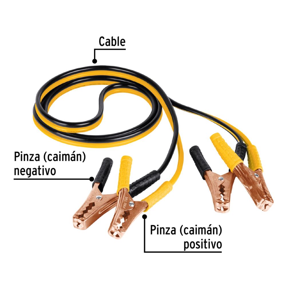 Cables pasa corriente de batería, Corriente: 125A PRETUL