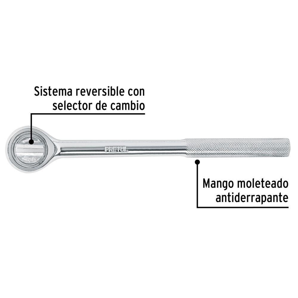 Ratch 1/2″ cabeza redonda, PRETUL