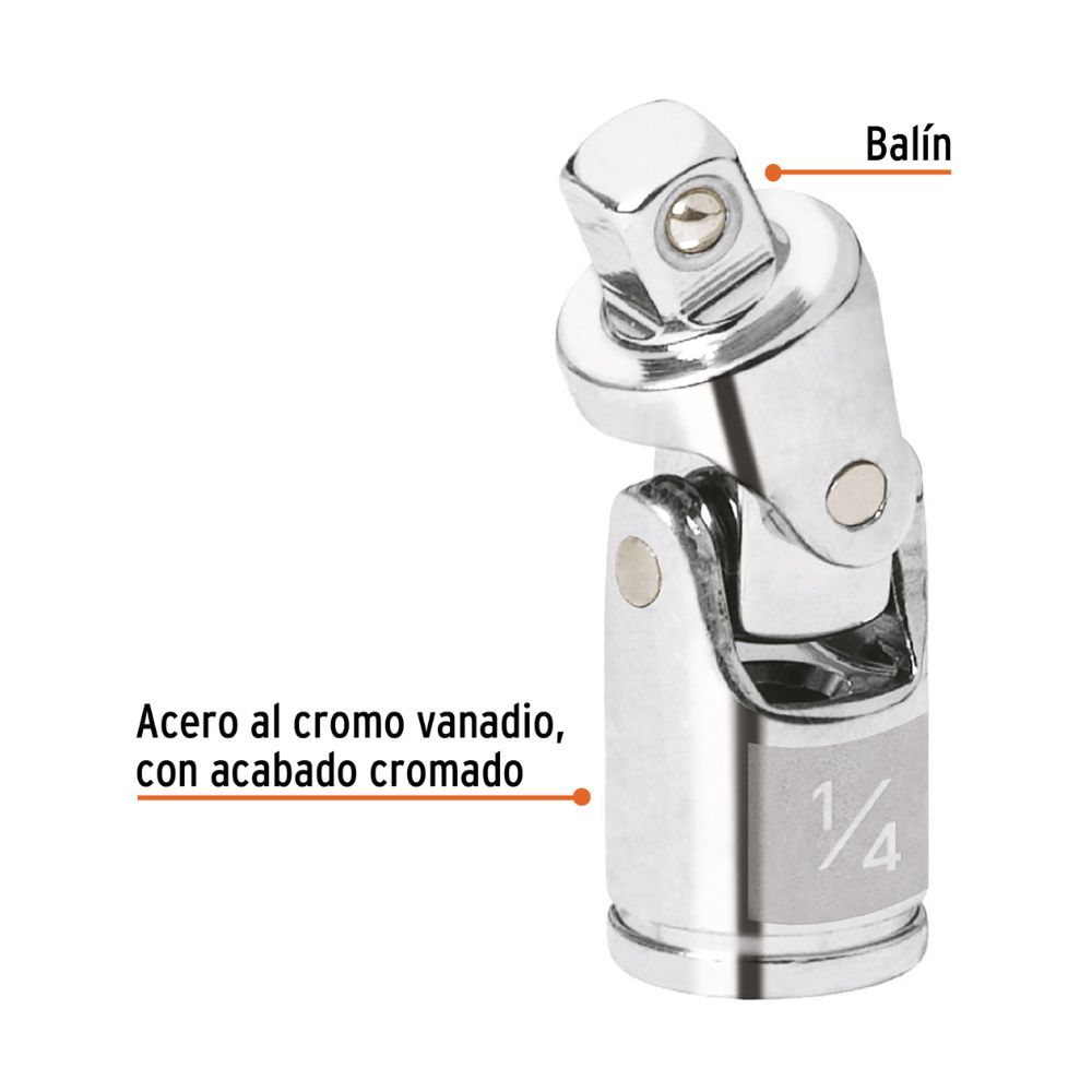 Cardan para dados de 1/4″, TRUPER