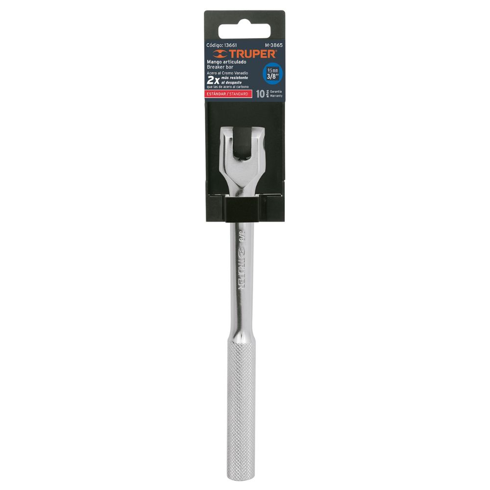 Palanca articulada de 7-1/2″ x 13 mm para dados encastre 3/8″ TRUPER