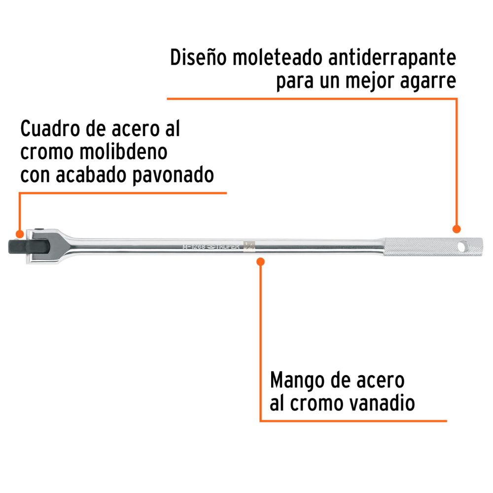 Palanca articulada 1/2″ de 17´ (43cm) TRUPER