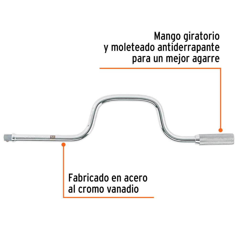 Palanca berbiquí 1/2″ de 18″ (45cm) TRUPER