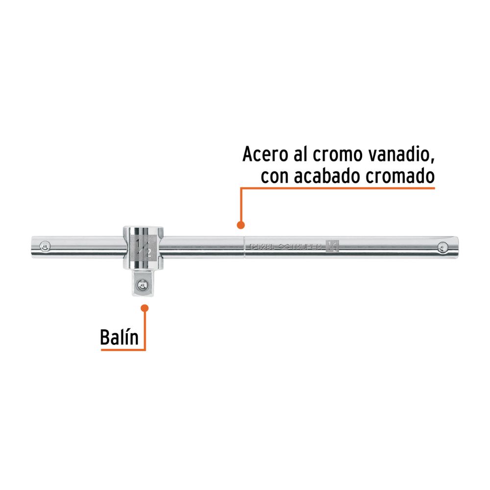 Palanca corrediza 1/2″ de 10´(25cm) TRUPER
