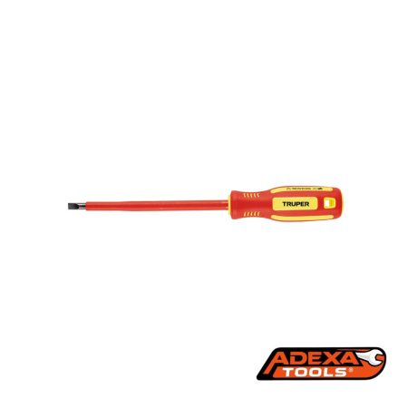Desarmador dieléctrico plano 1/4" x 6", TRUPER