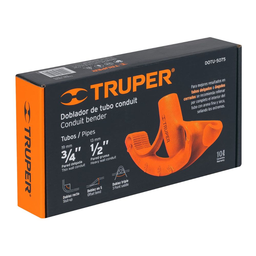 Doblador de tubo conduit 3/4″, TRUPER