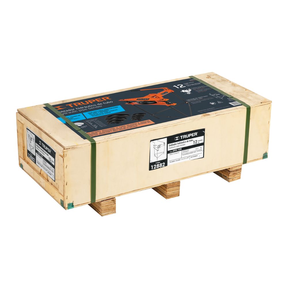 Doblador hidráulico para tubo, horizontal con tripié, 12 ton TRUPER