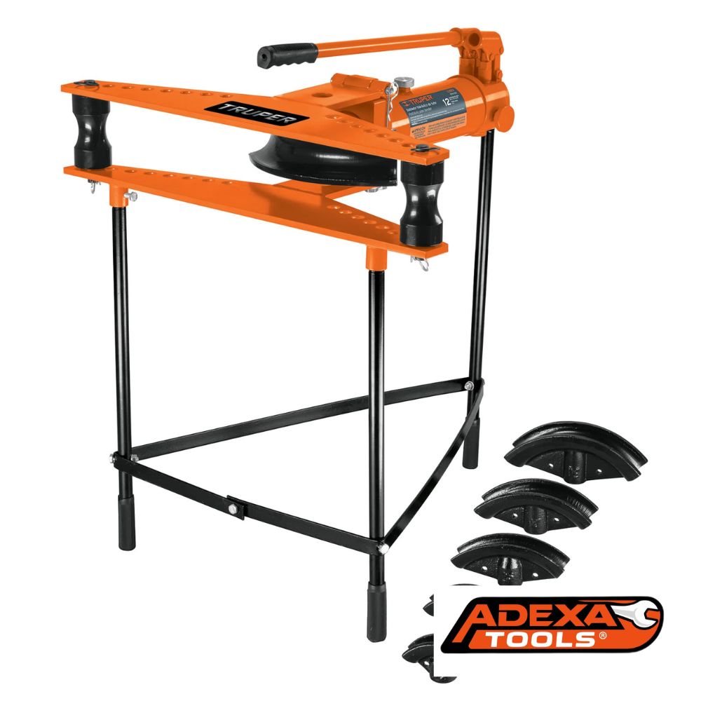 Doblador hidráulico para tubo, horizontal con tripié, 12 ton TRUPER