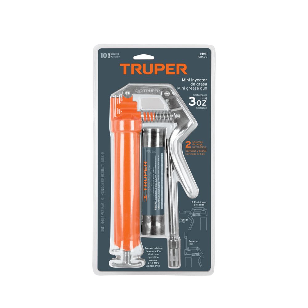 Mini engrasadora de 3 oz, 3000 PSI, TRUPER