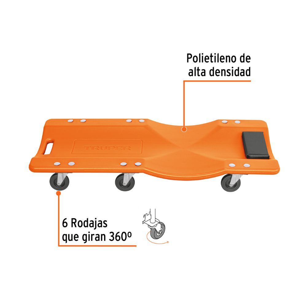 Camilla para mecánico PVC 36″ TRUPER