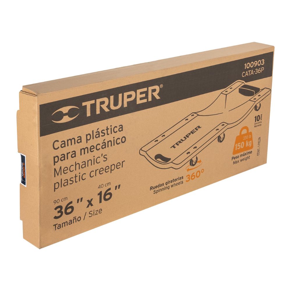 Camilla para mecánico PVC 36″ TRUPER