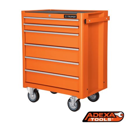 Organizador, carro metálico, 6 cajones, capacidad 130 kg, TRUPER