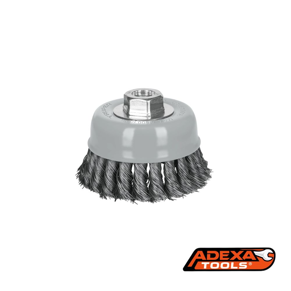 Escobilla tipo copa 4″ alambre trenzado fino TRUPER