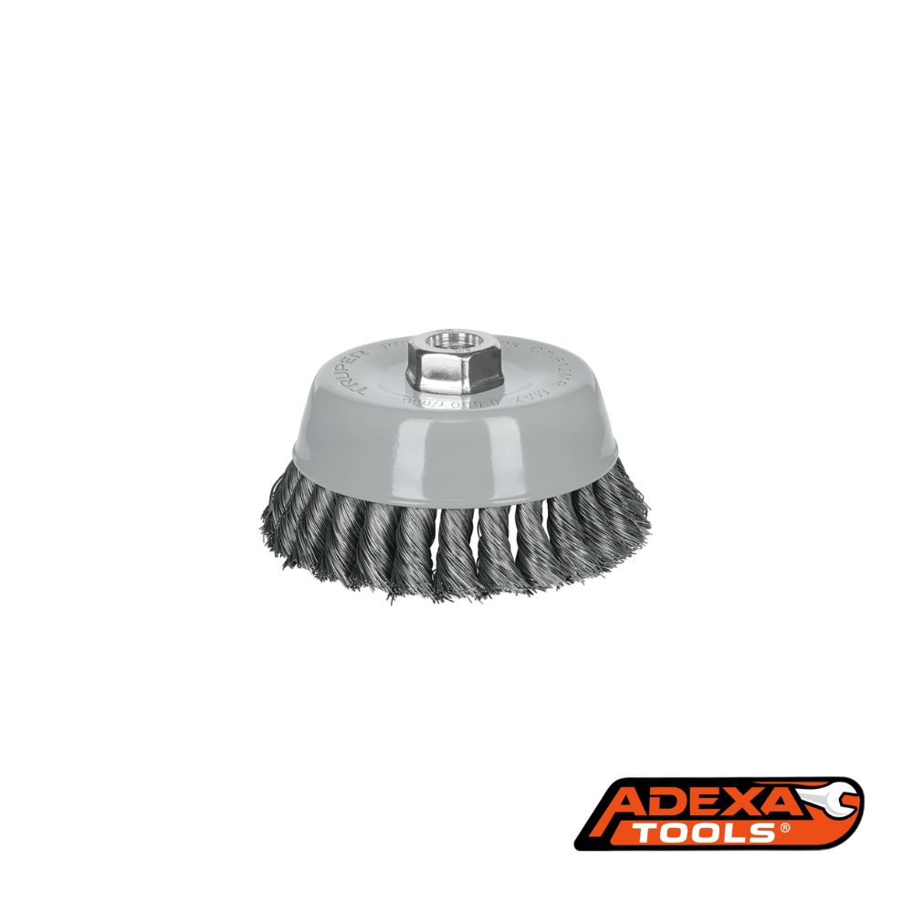 Escobilla tipo copa 5″ alambre trenzado fino TRUPER