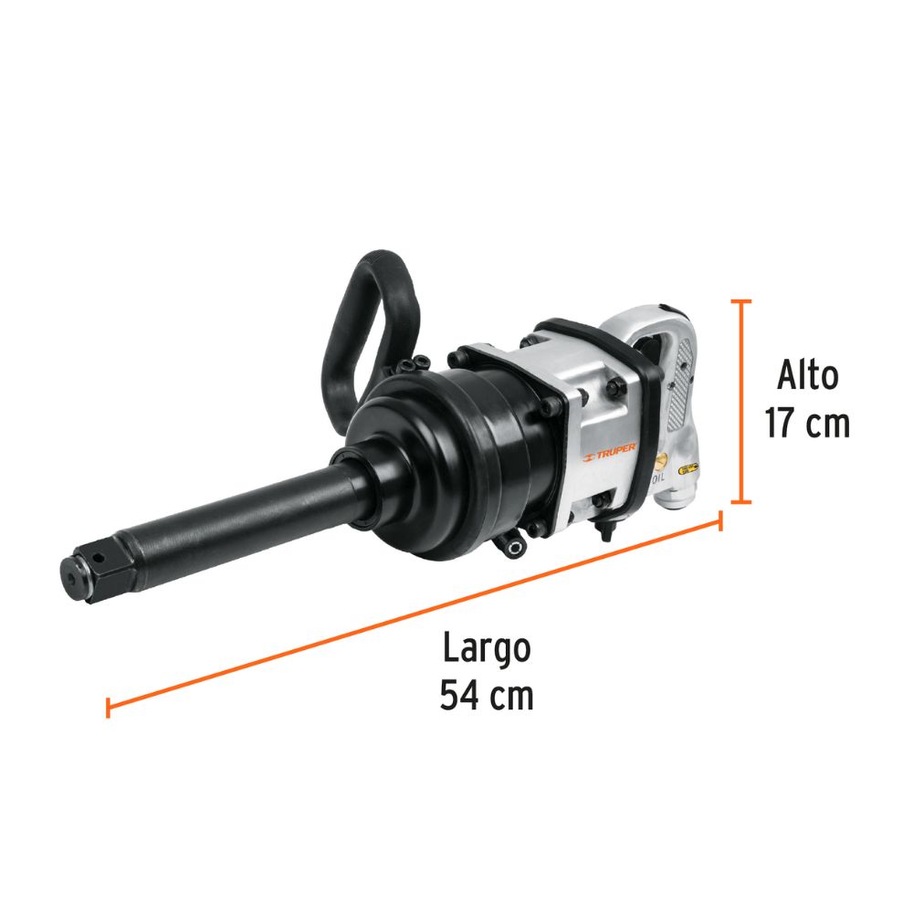 Llave de impacto neumática 1″, industrial, TRUPER