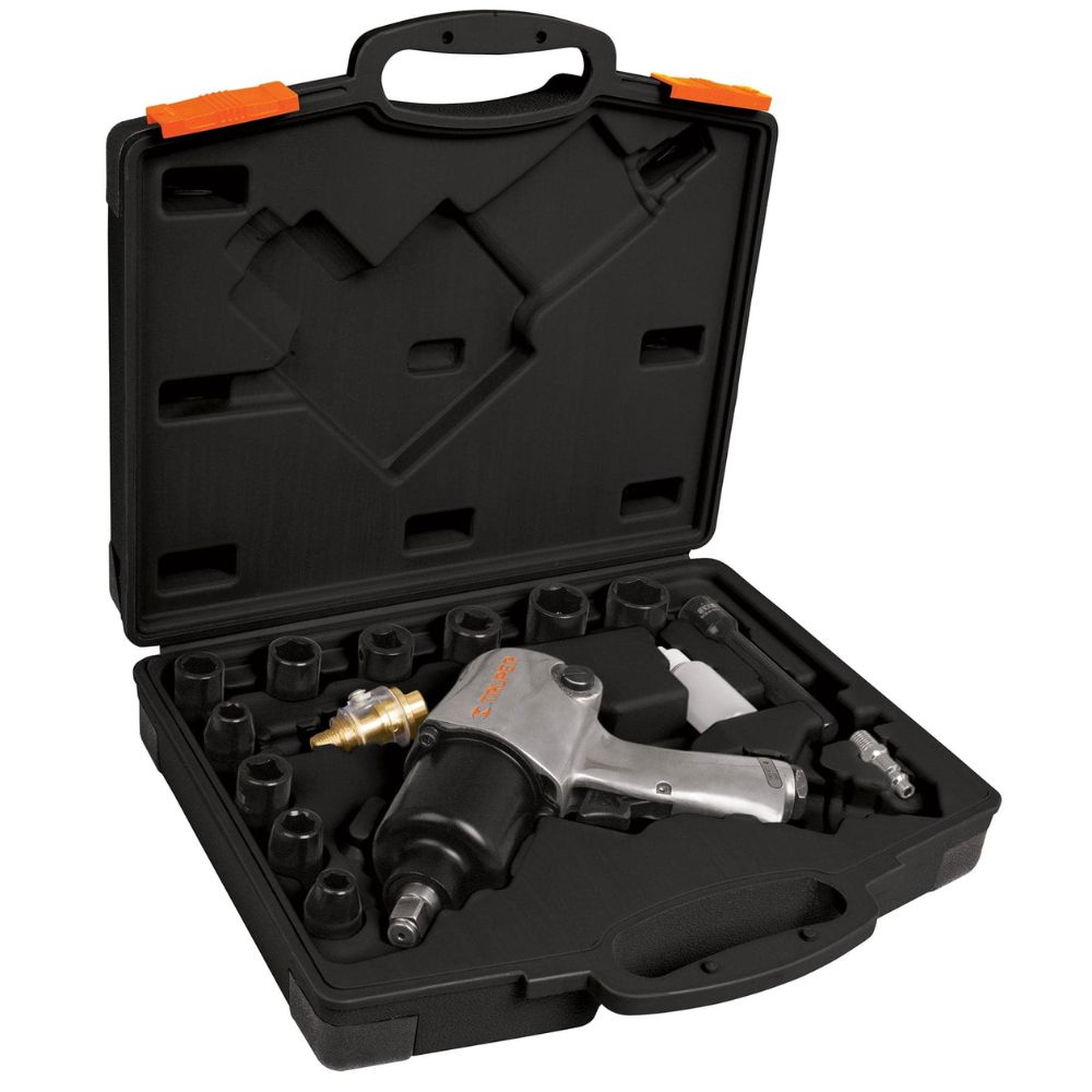 Kit de llave de impacto 1/2″ industrial, con estuche TRUPER