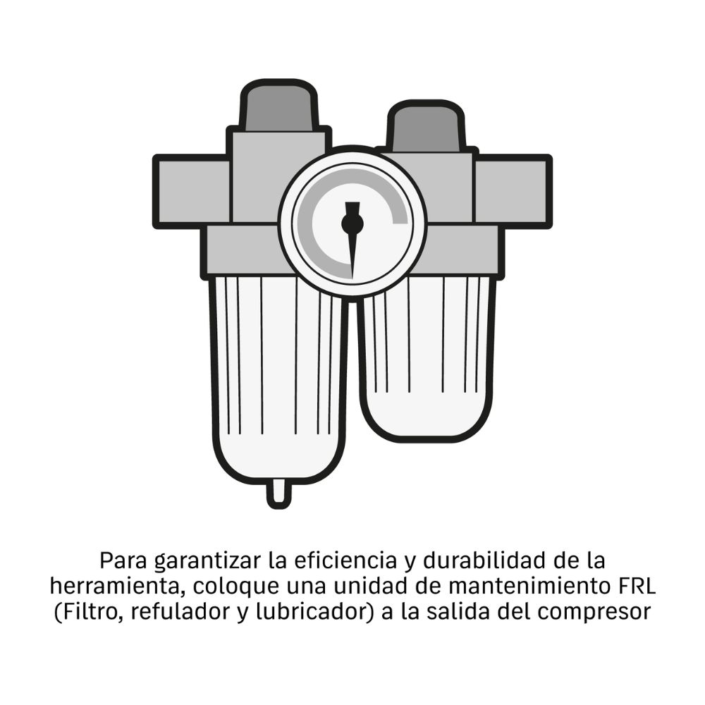 Mini rectificador neumático 1/4″ recto, TRUPER