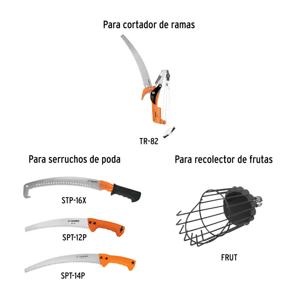 Mango telescópico de fibra vidrio de 1.91 a 3.6 m, TRUPER