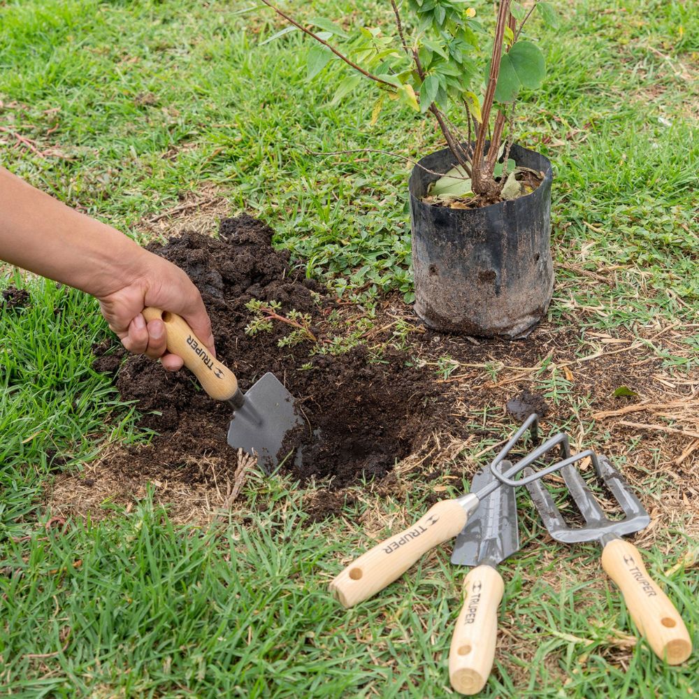 Herramientas de jardinería 4pz, mangos de 6″  TRUPER