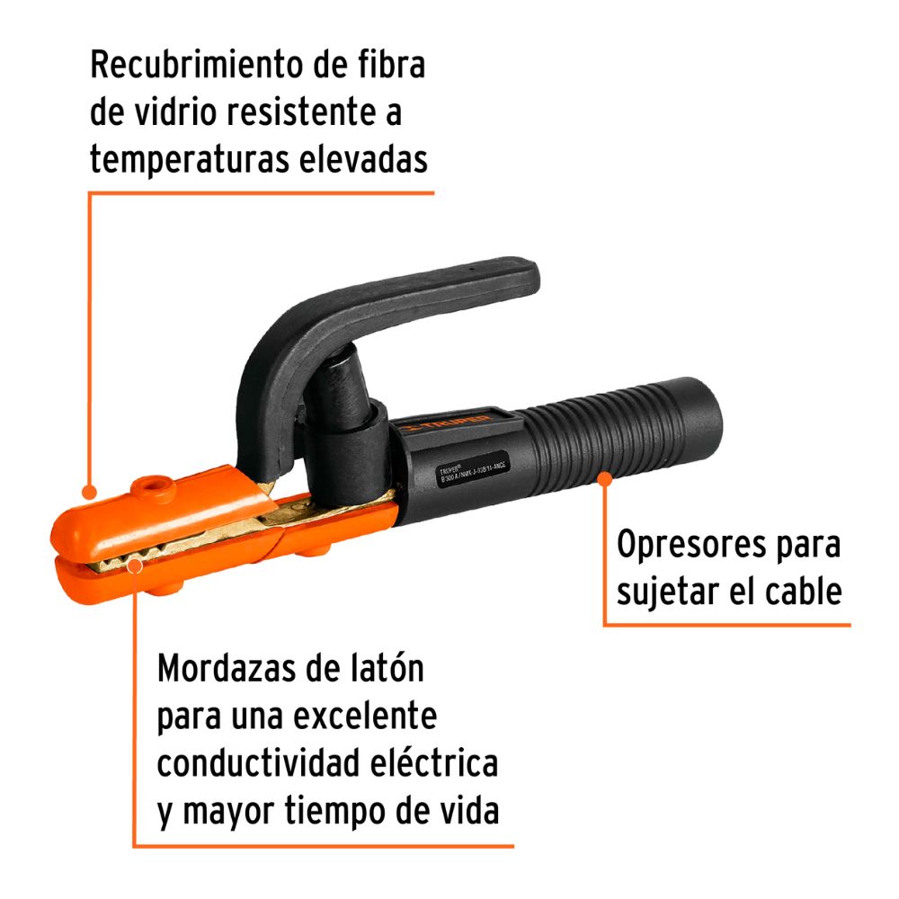 Tenaza porta electrodo de 300 A, TRUPER