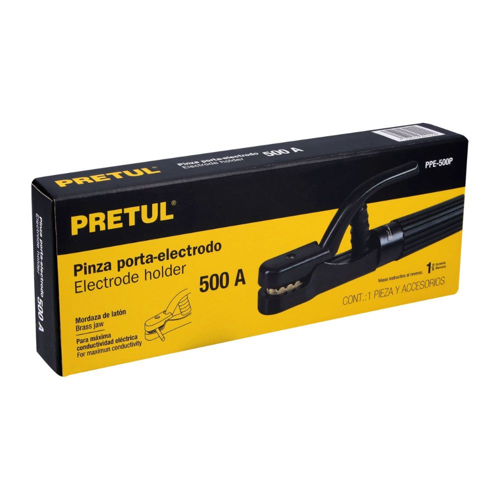 Pinza porta electrodos de 500 A, PRETUL