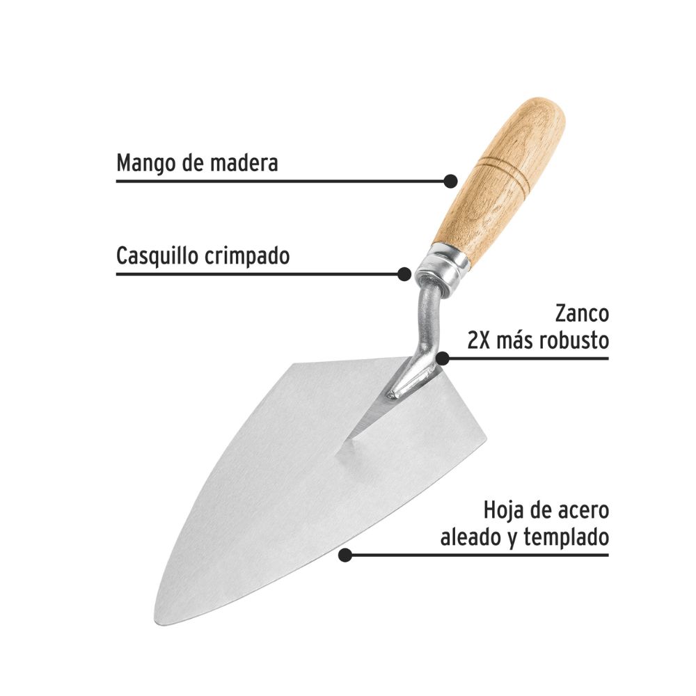 Badilejo para albañil 6″ tipo Filadelfia, PRETUL